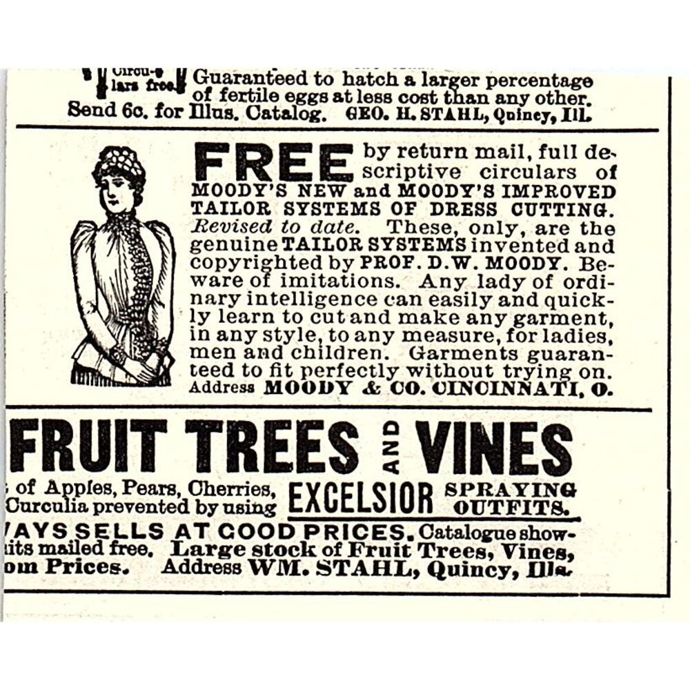 Imperial Wheels Bicycle Ames & Frost Company Chicago 1892 Ad AG2-M19 - Picture 2 of 2